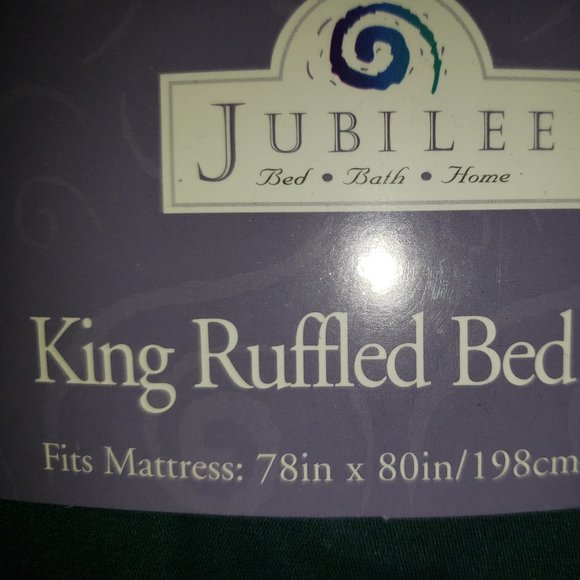 Jubilee King Bed Skirt Forest Green - NWT - Picture 2 of 4